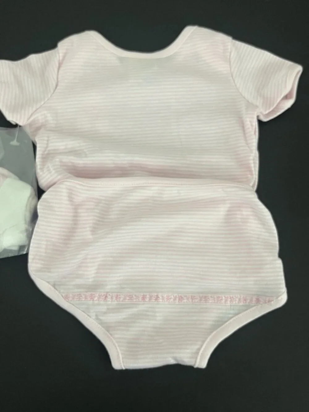Vintage Basic Editions Baby Girl 3-6 months Pink Stripe Romper One Piece NWT